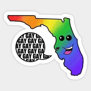 Florida Gay (new 2) Sticker